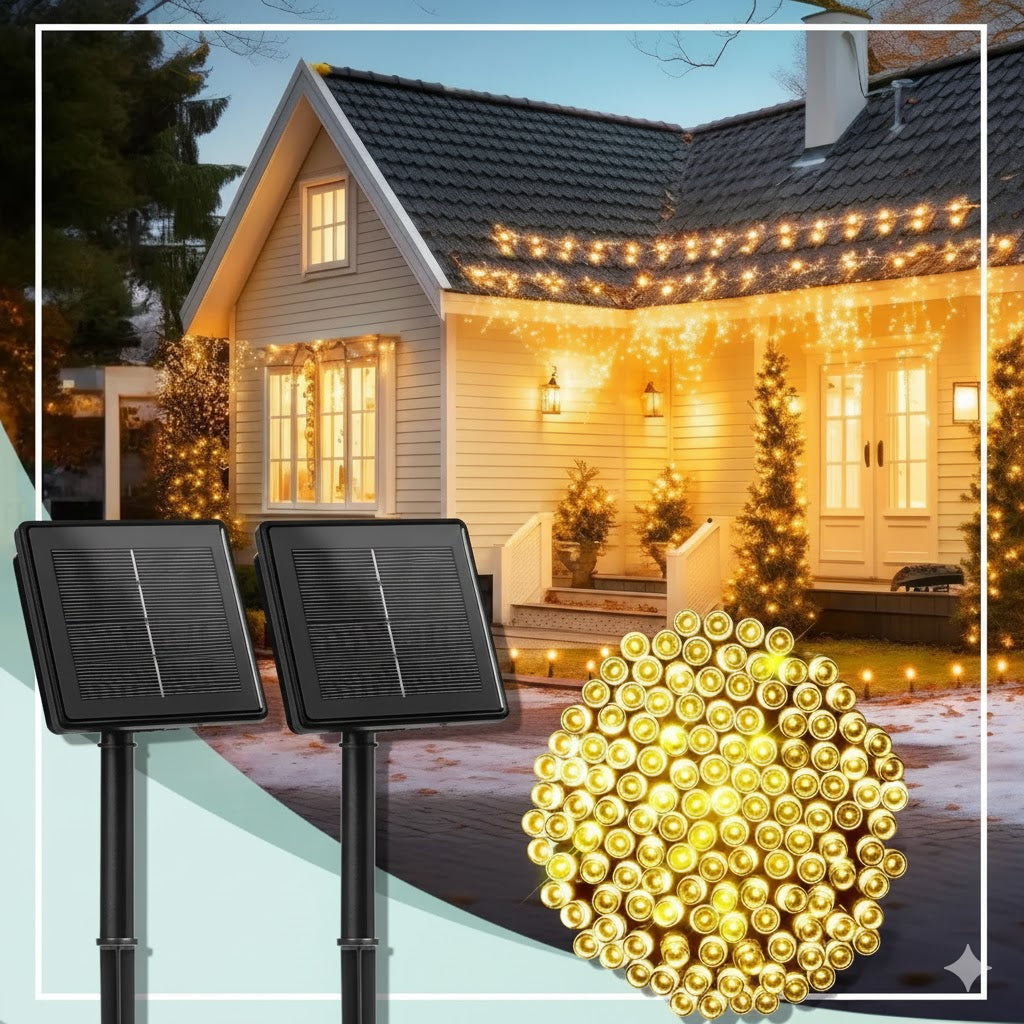 Luces solares navideñas de 20 m y 170led